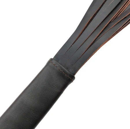 Smeđa kožna pletenica flogger za BDSM (BDSM bič za igre)