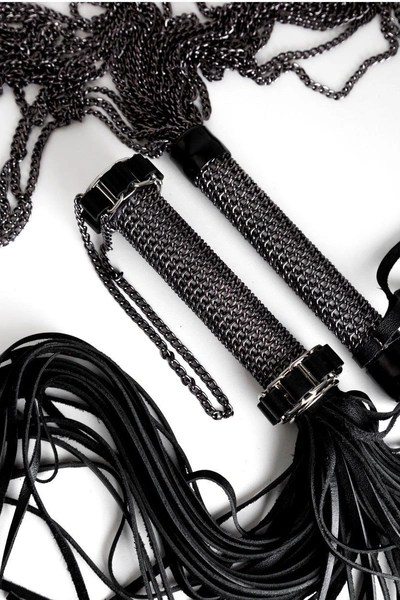 Bdsm pletenica - kožna crna pletenica 18 + za igranje uloga