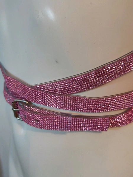 Kristalni portupea rhinestones Srebrna oko struka za fotosesiju