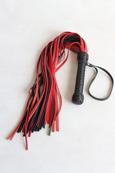 Pleteni floger crveno-crni 40 repova od 50 cm