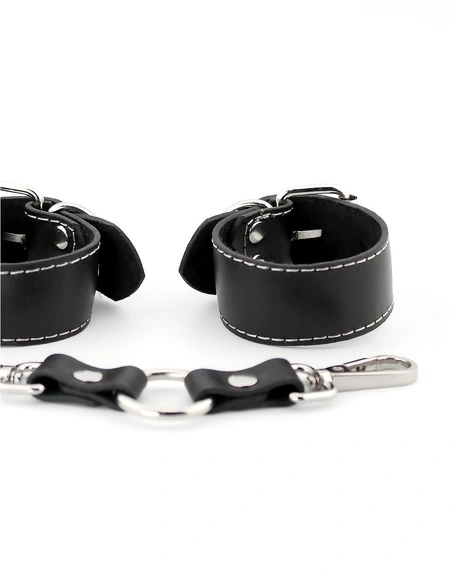 Lisice kožni bdsm sa ukrasnim šavovima