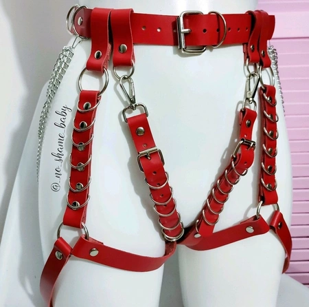 Garteri od prave kože sa lancima za zabavu za fotografisanje kinki