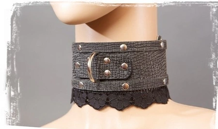 BDSM ogrlica sa čipkom na bravi (Šifra: p2991)