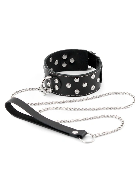 Erotska ogrlica od prave kože bdsm za odrasle