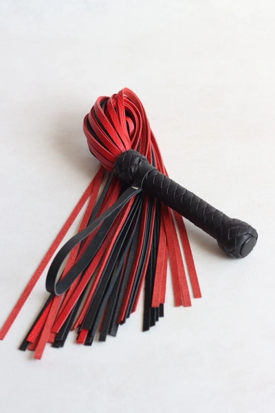 Pleteni floger crveno-crni 40 repova od 50 cm