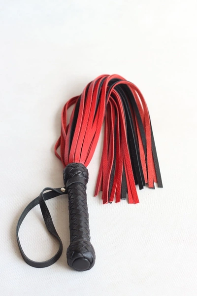 Pleteni floger crveno-crni 40 repova od 50 cm