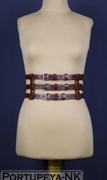 Portupeja pojas od nat kože. Mod PP3 viski sa odlivkom