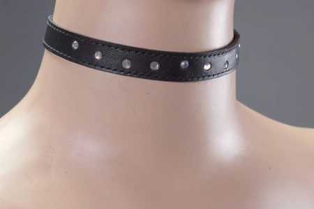Ogrlica Choker sa rhinestones (crvena, crna) P285