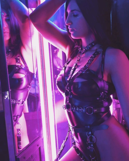 Komplet garter portupai set od prave kože