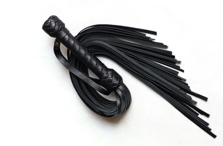 Pletenica flogger Crna 40 repova od 50 cm