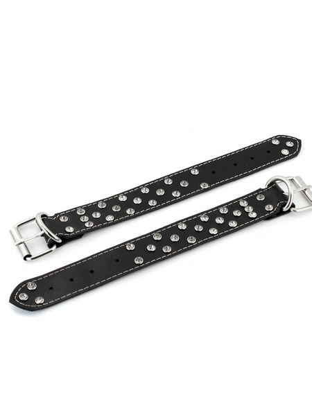 Kožne lisice sa rhinestones