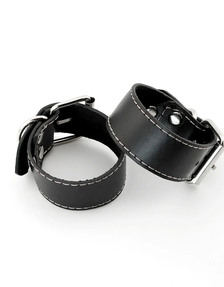 Lisice kožni bdsm sa ukrasnim šavovima