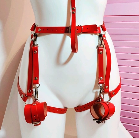 Garteri sa mašnama sa lisicama crvena koža poklon za 14. Februar