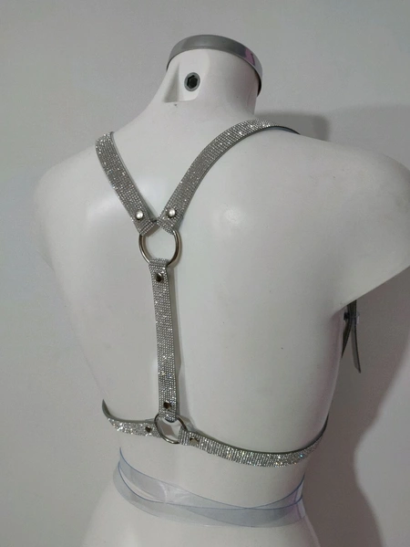 Kristalni portupea rhinestones Srebrna oko struka za fotosesiju