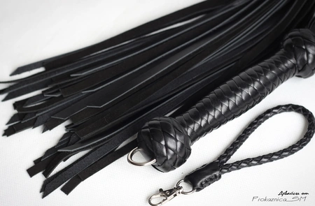 Flogger kombinovana koža i velur 50 repova