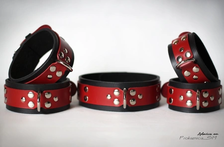 Bondažni komplet: naruči, ponoži, ogrlica