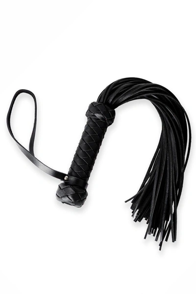 Crna pletenica sa pletenom drškom lagana - 50 cm