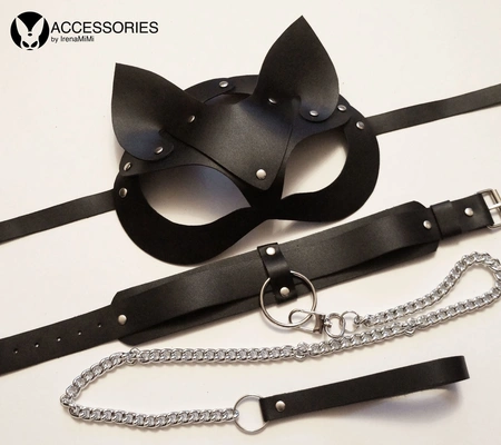 Kit maska za mačke + ogrlica od čokera