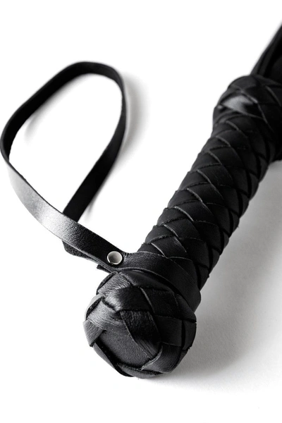 Crna pletenica sa pletenom drškom lagana - 50 cm