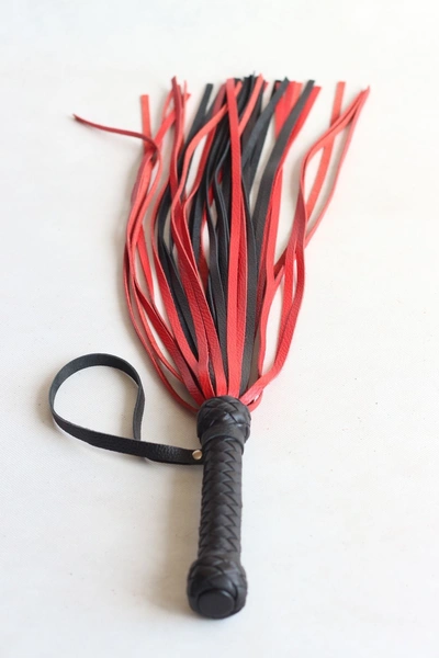 Pleteni floger crveno-crni 40 repova od 50 cm