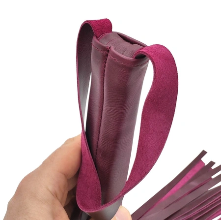 Bordo kožna pletenica flogger za BDSM, BDSM bič za igre i predigre