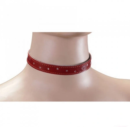 Ogrlica Choker sa rhinestones (crvena, crna) P285