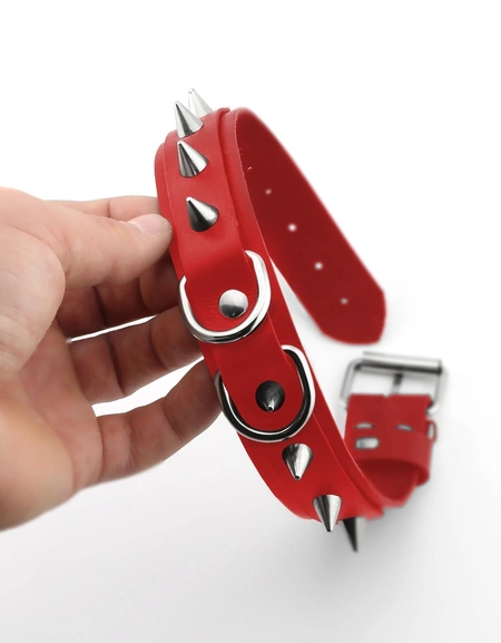 Bdsm sexualna ogrlica za igranje uloga sa šiljcima i povodcem