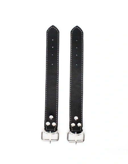 Lisice kožni bdsm sa ukrasnim šavovima