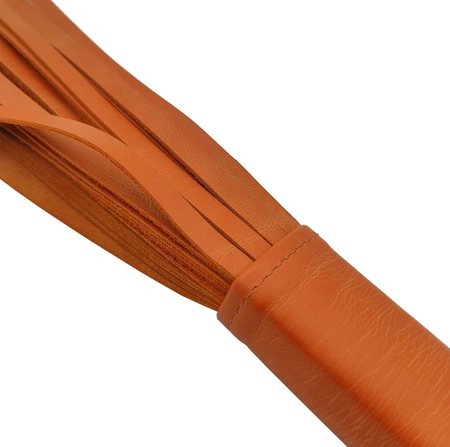 Narandžasta kožna pletenica-BDSM flogger (BDSM bič za igre)