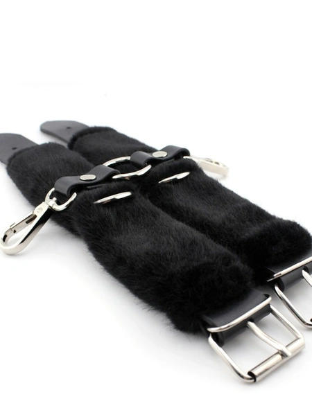 Lisice meki krzneni bdsm-kožni sa krznenim krznom