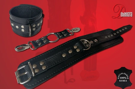 Lisice / nanožice kožni BDSM Dominata 1 D43