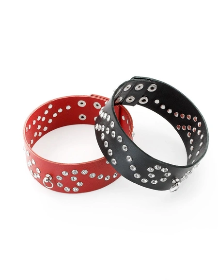 Bdsm ogrlica od crvene kože 18 + za igranje uloga