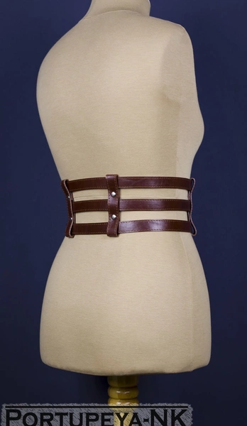 Portupeja pojas od nat kože. Mod PP3 viski sa odlivkom