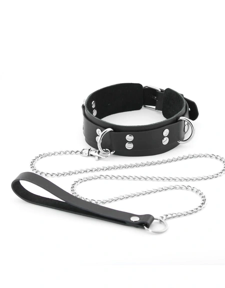 Bdsm ogrlica sa povodcem i hvataljkama za lisice za igranje uloga