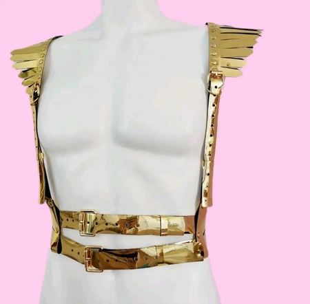 Portupeja krila zlatna za kinki večerik i, burningman, fotosesije