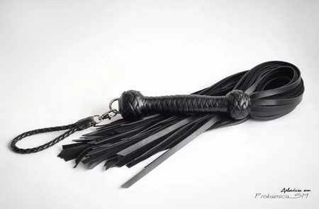 Flogger kombinovana koža i velur 50 repova
