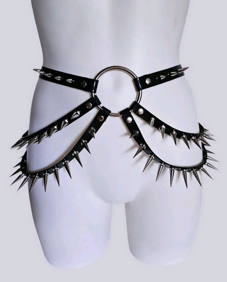 Bodljikavi vinilni pojas scenski plesni kostim portupai