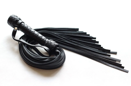 Pletenica flogger Crna 40 repova od 50 cm