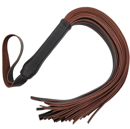 Smeđa kožna pletenica flogger za BDSM (BDSM bič za igre)