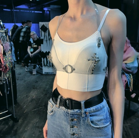 Bodica prozirna sa kamenjem i rhinestones