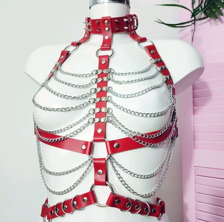 Garteri od prave kože sa lancima za zabavu za fotografisanje kinki