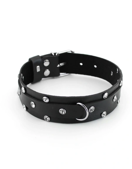 Bdsm ogrlica sa povodcem sek ukras od rhinestona