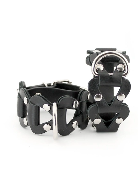 Kožne lisice-pletene od elemenata