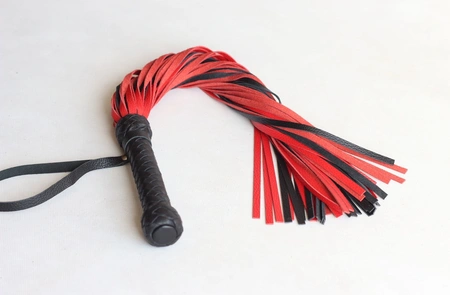 Pleteni floger crveno-crni 40 repova od 50 cm