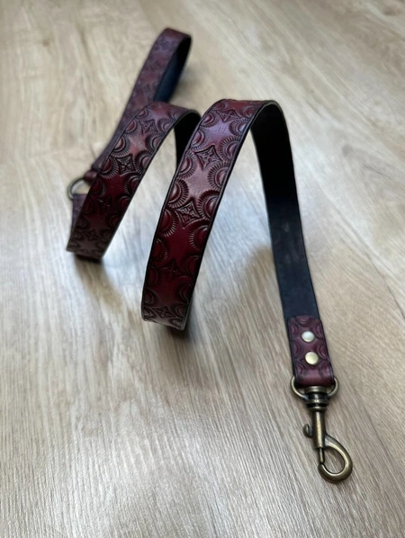 Čoker i reljefni kožni povodac