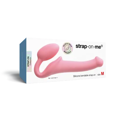 Flexibilni strapon Strap-on-me Semi-Realiste, roze, M
