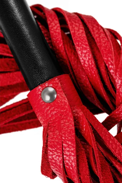 Pecado BDSM Bič, Crna drška, crveni bičevi, prirodna koža