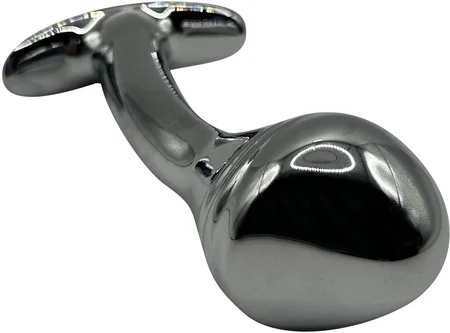 Zakrivljeni aluminijumski Analni čep za nošenje Small