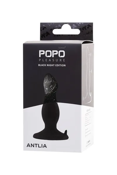 Analna čaura TOIFA Popo Pleasure Antlia, Silikonska, Crna, 10, 5 cm