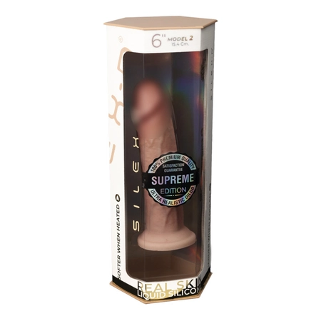 Dildo SILEXD Model 2 Premium Real Skin, telesni, 6
